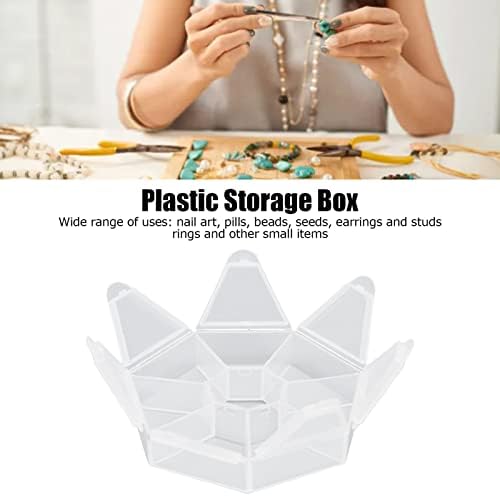 Пластична Тркалезна Кутија За Складирање 7 Мрежи, Повеќенаменска Кутија За Контејнери Со Тркалезна Форма Организатор На Мали Предмети