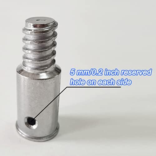 Замена на навој на врвот ултра навојни врски комплет за поправка на алуминиумски пол -адаптер метална рачка совети за 1 инчен дрвен метален