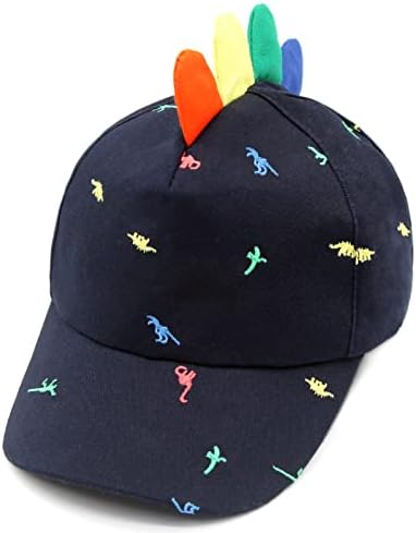 Бејзбол капа на Дуереј Дете за бејзбол капа за бебиња Сонце капа, извезена мала диносаурусна шема Деца момчиња девојчиња возраст од 2Т-4Т 4-8