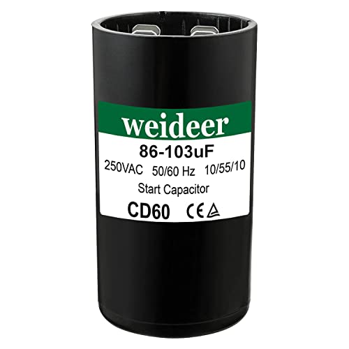 Weideer 86-103 UF/MFD Motor Start Consector 250 VAC волти 50/60 Hz компатибилен за Pump Franklin Control CRC 2824085015, 2801074915 3/4