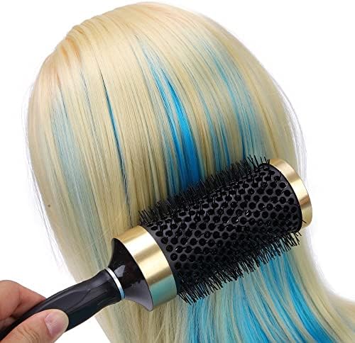 Yfqhdd 8 големина железна коса четка против статична отпорна на висока температура, тркалење чешел за коса, сушење виткање бербер