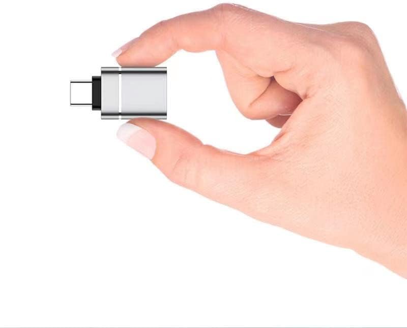 Smozer USB C ДО USB Адаптер [2 Пакет], USB Тип C Машки ДО USB 3.0 ЖЕНСКИ USB Адаптер Компатибилен Со Apple MacBook pro ЛАПТОП КОМПЈУТЕР iMac