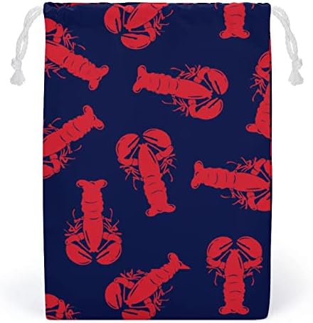 Торба за Чување платно од црвен Јастог За Повеќекратна Употреба Торбичка За Торбичка Со Врвки Торба За Намирници За Домашно Патување
