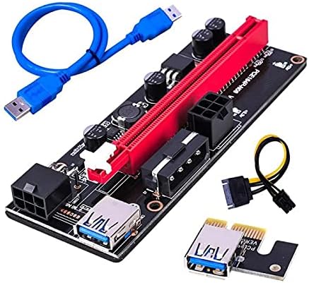 Конектори најновата VER009 USB 3.0 PCI -E Riser картичка Ver 009S Express 1x 4x 8x 16x Extender Riser Adapter картичка SATA 15pin до 6 пински