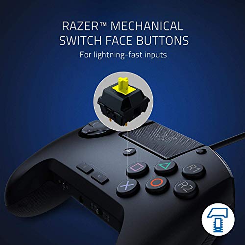 Razer Raion Fightpad ЗА PS4 Борбена Игра Контролер: 8 Начин D-Рампа-Механички Прекинувач Предни Копчиња-3,5 мм Аудио-Класичен Црн