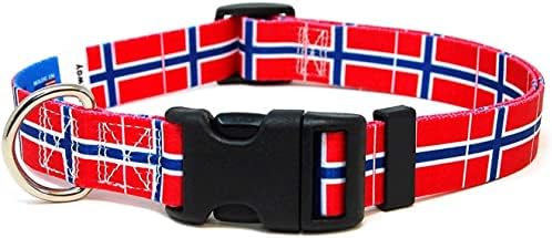 Норвешка Куче Јака | Норвешка Знаме | Утлегар Лизга-На | Направени ВО ЊУ ЏЕРСИ, САД | За Средни Кучиња / 1 Инчен Широк