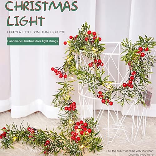 Празник жица Божиќна прозорец црвена 2021 светла предводена ламба бакарна ламба жица Декоративна декоративна овошна игла LED