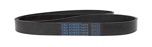 D&D PowerDrive 160J4 поли V појас, ширина од 0,37 , гума