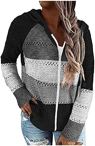 Долги ракави на ајасо женски пријатни џемпери со качулка против вратот зимски врвови на лесни џемпери за блуза удобни џемпери паѓаат во надворешните