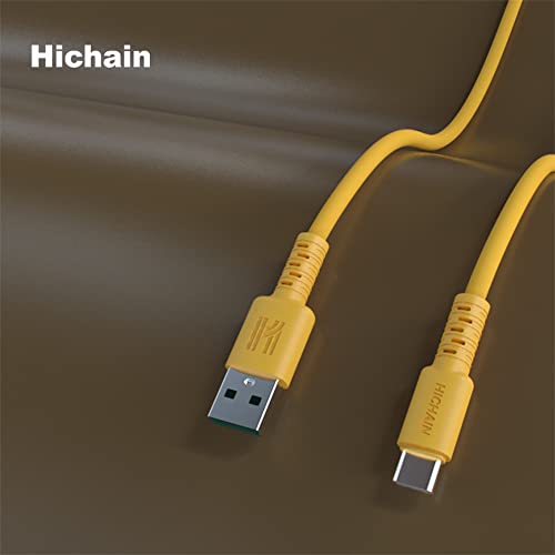 Hichain USB A до USB C кабел, кабел за полнење од типот C, мек допир кабел, водоотпорен, трансфер на податоци за Huawei/HTC/Xiaomi/Galaxy