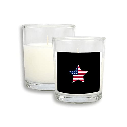 Американска пентаграм знаме starвезда бели свеќи стакло миризливи темјан восок