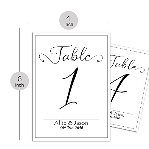 Декоративни броеви на табели за хартија за годишнина од свадбата и декорација 4 x 6 инчи