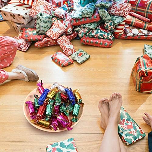 Pretyzoom Chritmas Candy 48pcs Шарена пена виси бонбони за забава за украсување на новогодишни страни фаворизирање на гроздобер декор