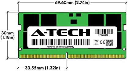 A-Tech 32 GB RAM меморија за Dell Precision 5570 | DDR5 4800MHz SO-DIMM PC5-38400 262-PIN Комплет за надградба на меморија за не-ECC