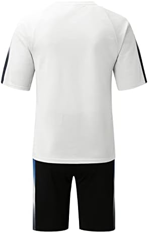 2022 Обични спортски поставени панталони за машки комплети за машки сетови плажа и кратки крпеници шорцеви ракави летни 2 парчиња мажи