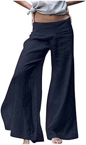 Етики Бизнис случајно за жени панталони плус големина цврсти летни панталони женски широки нозе случајни панталони за контрола на панталони за
