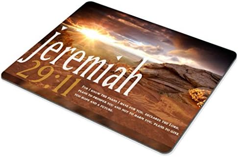 Обичај за гејминг гејмерски рампа, Еремија 29:11 Библиски стихови игри кои не се лизгаат гума, голема душек од мун.