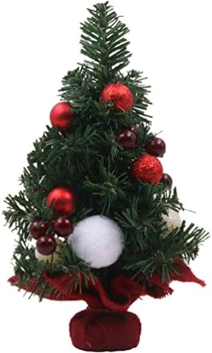 Ипетбум Мини Новогодишна Елка Вештачко Мини Божиќно Борово Дрво Со Украсни Топчиња Внатрешна Маса Украс За Празници За Новогодишна