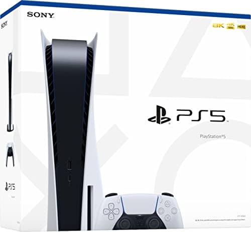 PlayStation 5 диск верзија PS5 Конзола - Дополнителен контролер, 4K -ТВ игри, излез од 120Hz 8K, 16 GB. GDDR6, 825 GB SSD, WiFi