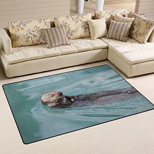 Regивотен килим за животински области, морски отер, кој се потпира на подот, без лизгање, за живеење за живеење во студентска