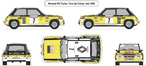 Комплет за градење модел на модели на турбо автомобили Heller Renault R5