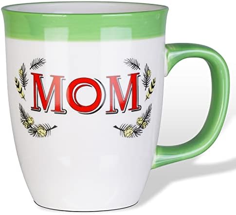 Asmwo керамика мама кафе кригла 16 мл смешна новинска кригла за кафе за жени најдобри празници Божиќ мајки ден роденден мајки