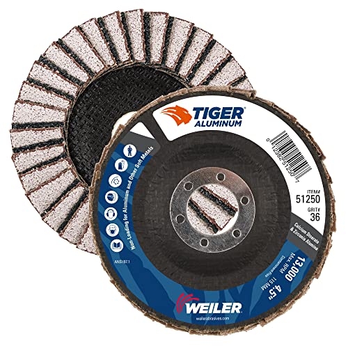 Вајлер 51250 4-1/2 Тигар алуминиумски размавта диск, конусна, фенолна поддршка, 36Z, 7/8 Арбор дупка
