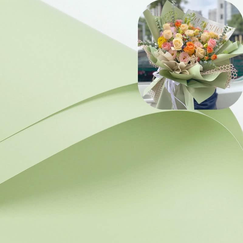 Xichen 20 листови/корејски стил водоотпорни бои цветна хартија за завиткување, хартија од цвеќарница, занаетчиски занаети, хартија за завиткување на подароци, хартија