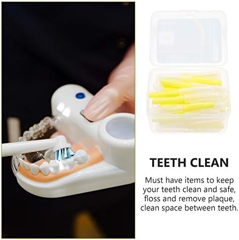 Лековити 40 парчиња интердентална четка за четка за заби заби заби за заби со копачки за заби, орална стоматолошка хигиена четка орална нега алатка за чистење на заб