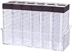 Aliveиви зачинети контејнери 6 парчиња домаќинства кујна за зачинување кутија тегла Транспарентен сол пипер зачини за зачини за складирање