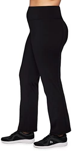 RBX активни женски плус големина со целосна должина тенок руно, наредени подигачки панталони за јога со џеб