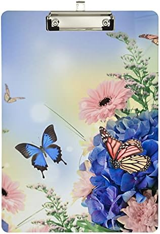 Пластична Табла со Исечоци од Цвет Од Пеперутка 9x12, 5 Акрилни Табли Со Исечоци Со Клип Со Низок Профил А4 Големина На Букви Тешка