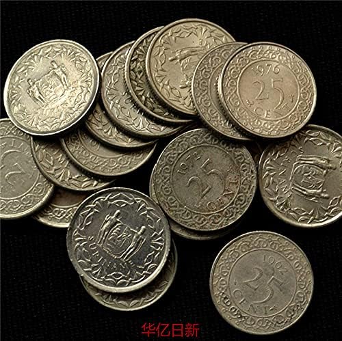 Суринам 25 Поени Монета Година Случаен Бакар Никел 20мм Американска Стара Валута КМ14