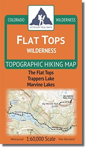 Рамни врвови Дивина - Топографска мапа за пешачење во Колорадо