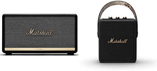 Звучник за безжичен Bluetooth Marshall Stanmore II, Black - New & Stockwell II преносен звучник за Bluetooth - црна и месинг