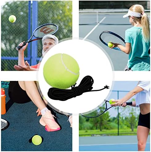 Besportble Надворешни играчки за пот, тениски топки од 2 парчиња, тениски топки жолти чувствуваат тренинг тениски топки со високи отскокнување