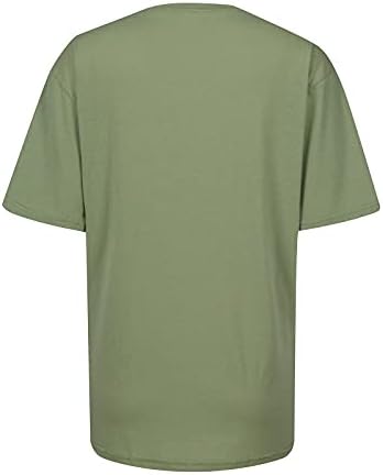 Суво вклопување кошули со маички жени, женски случајни кратки ракави врвни модни печати маица лабава врвна графичка графичка мама на леопард