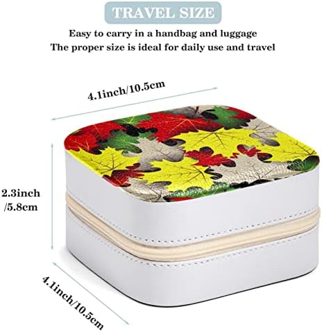 Mini Travel Protable накит кутија за прстен, приврзок, обетка, кутија за организатор на ѓердан, роденденски подароци јавор есенски