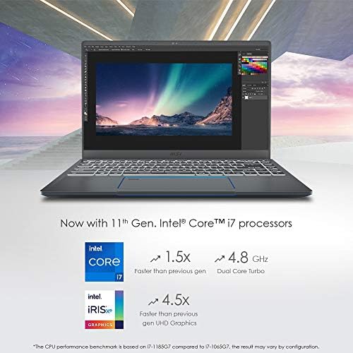 MSI PRESTIGE 14 EVO Professional Laptop: 14 FHD Ultra-Thin Bezel Display, Intel Core i7-1185G7, Intel Iris XE, 16 GB RAM, 512GB