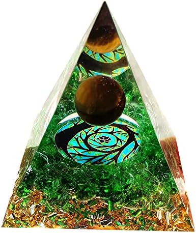 Оргонски кристали пирамида смирувачки камења и лековити кристали генератор на енергија за јога реики медитаион што ја носи чакра