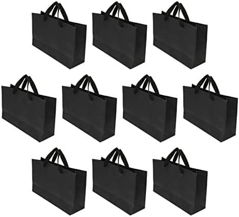 Упкох црни торби за подароци 10 парчиња црни торбички за подароци за подароци екстра големи преклопи со тешки куќишта производи производи