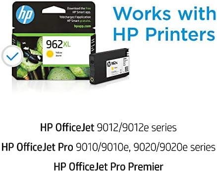 HP 962XL Жолта Касета Со Мастило Со Висок принос | Работи Со Hp OfficeJet 9010 Серија, Hp OfficeJet Pro 9010, 9020 Серија | Подобни За Инстант