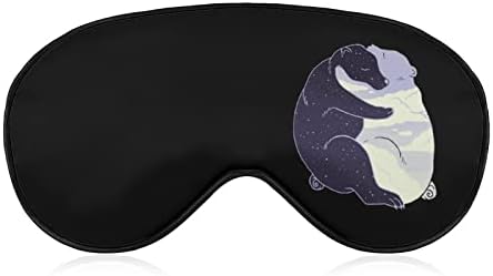 Ден и ноќ Јињанг мечки за спиење маска со прилагодлива лента меко око за затемнување на затемнување за следење за патување