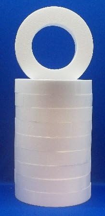 10 парчиња EPS полистиренски венци 10 x2 бел занаетчки цветниот прстен од стиропор од стиропор