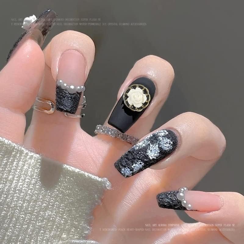10 парчиња златни привлечности со нокти со ригинестони дијамантска уметност за занаетчиска уметност цирконски нокти - уметност - уметност
