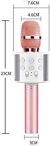 Mollal Microphone Bluetooth, преносен рачен караоке микро -звучник машина Божиќна роденденска забава за компјутер или целиот паметен