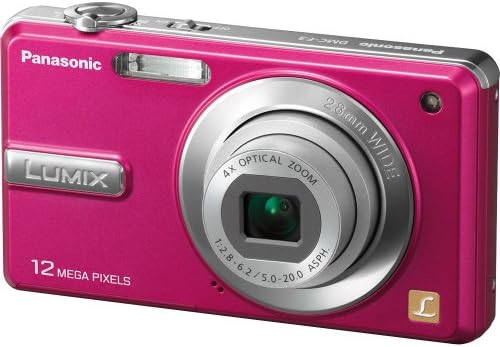 Panasonic Lumix DMC-F3P 12.1MP дигитална камера со стабилизиран зум на 4x оптичка слика со 2,7 инчи LCD
