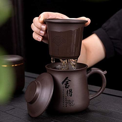Кинеска чаша со чај со кинески чај сет рачно изработена преносна чаша чај од глина, керамичка чаша, патнички чај сет кинеско-kungfu чај сет кафе чаша чаша чаша, како пра