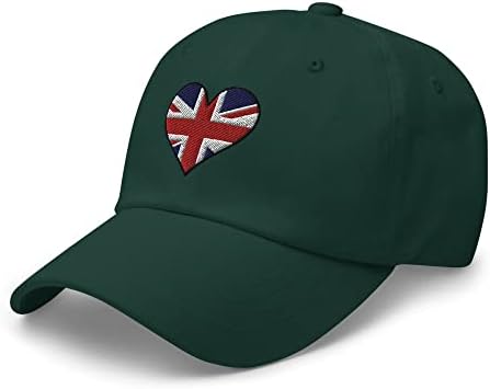 Унион Jackек извезена прилагодлива тато капа, знаме на Обединетото Кралство, неструктурирана капа за бејзбол, повеќе бои