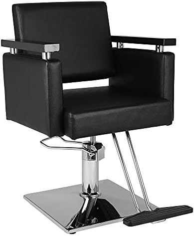 HJHL Опрема за убавина за коса Хидраулична бербер стол црна стилска салон салон за бербер стол